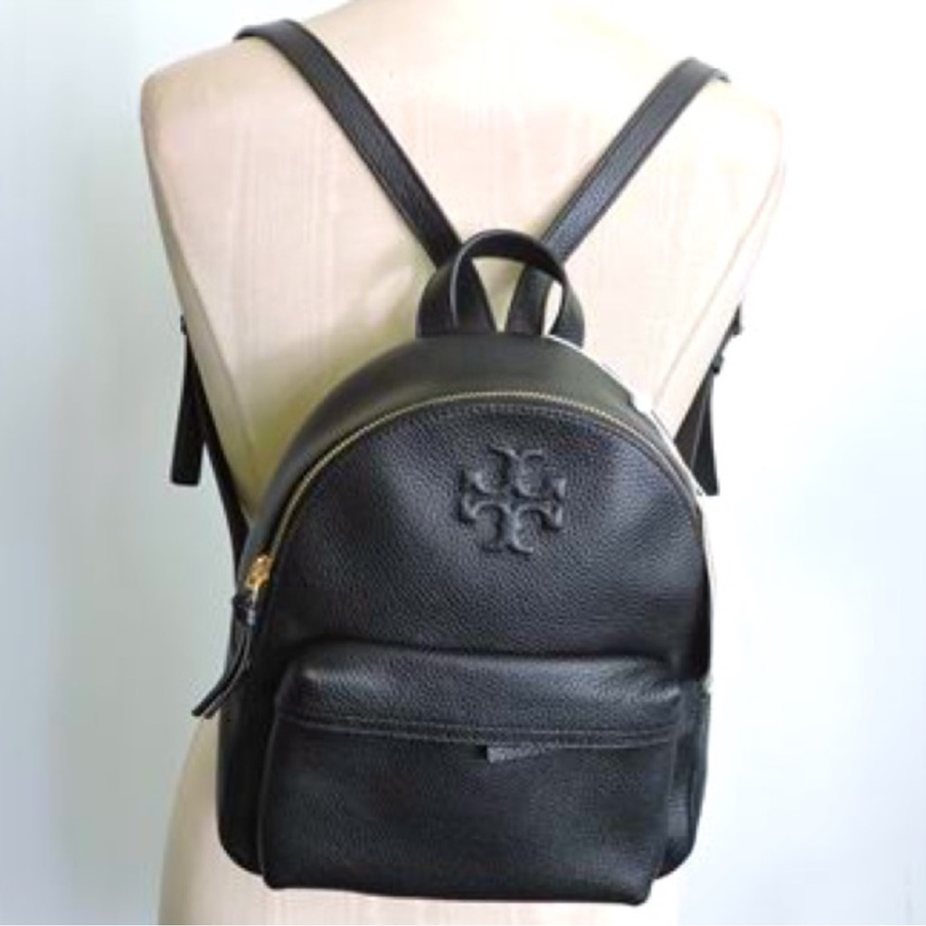 Tory Burch Black Leather Mini Backpack